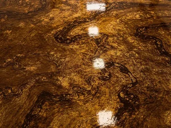 Bronze metallic polyaspartic floor colorway