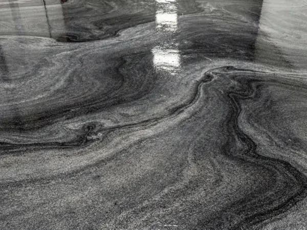 Charcoal Pearl metallic polyaspartic floor colorway