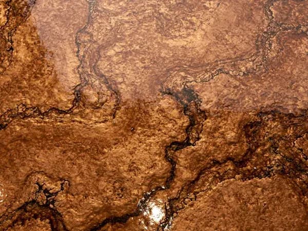 Copper metallic polyaspartic floor colorway