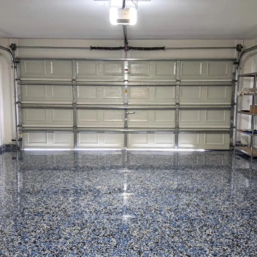 Orbit (FB-310) flake polyaspartic garage floor