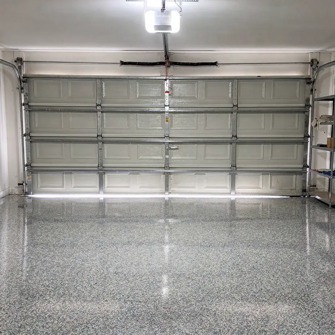 Tidal Wave (FB-807) flake polyaspartic garage floor